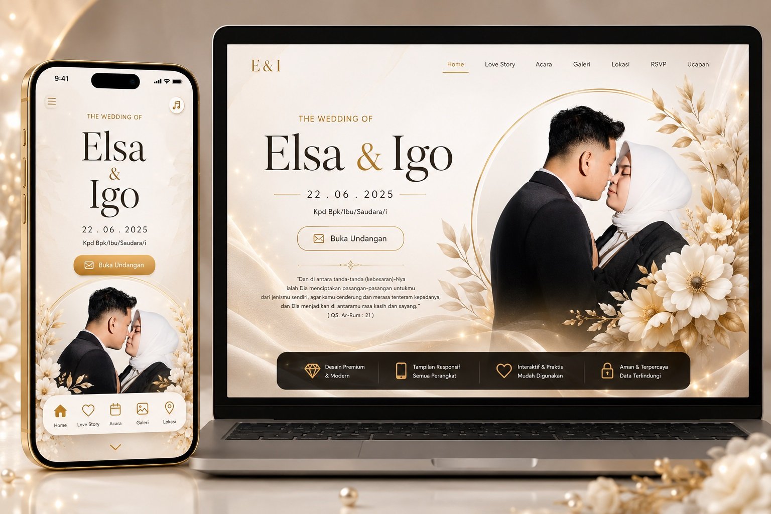 Contoh Undangan Digital Aira Organizer